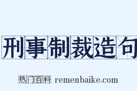 刑事制裁造句是什么意思的图片